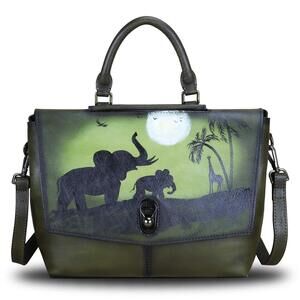 4466 Leather Satchel Purses Handbags Large Capacity Shoulder Bags Lady Work